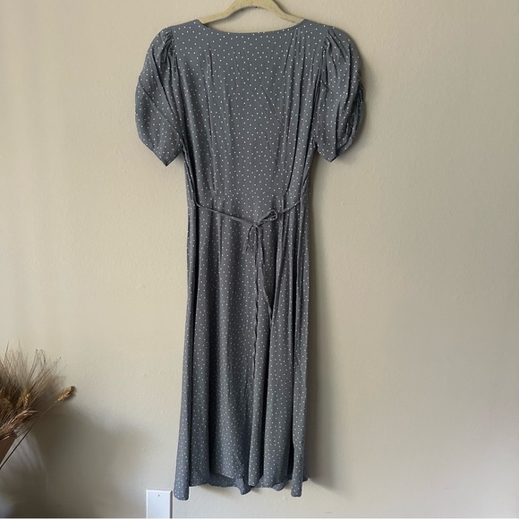 Madewell Leedra Button-Front Midi Dress in Dot Size 6 - Picture 10 of 11